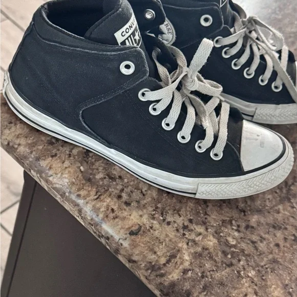 Converse Black and White All Star High-Tops - Picture 3 of 5